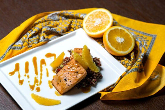 Salmon with Lemon, Honey, and Butter as a Vietnamese Beer Food